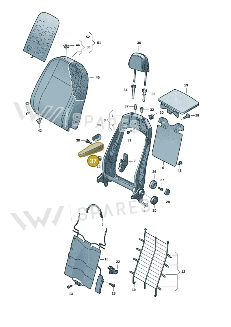 7T0881082M2ZA — Volkswagen ID.Buzz (2022-) diagram 15a881500, position 37