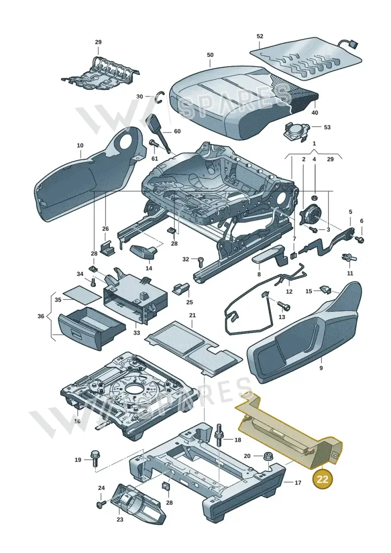 7T08811722JV — Volkswagen Multivan (2021-) diagram 7t0881000, position 22