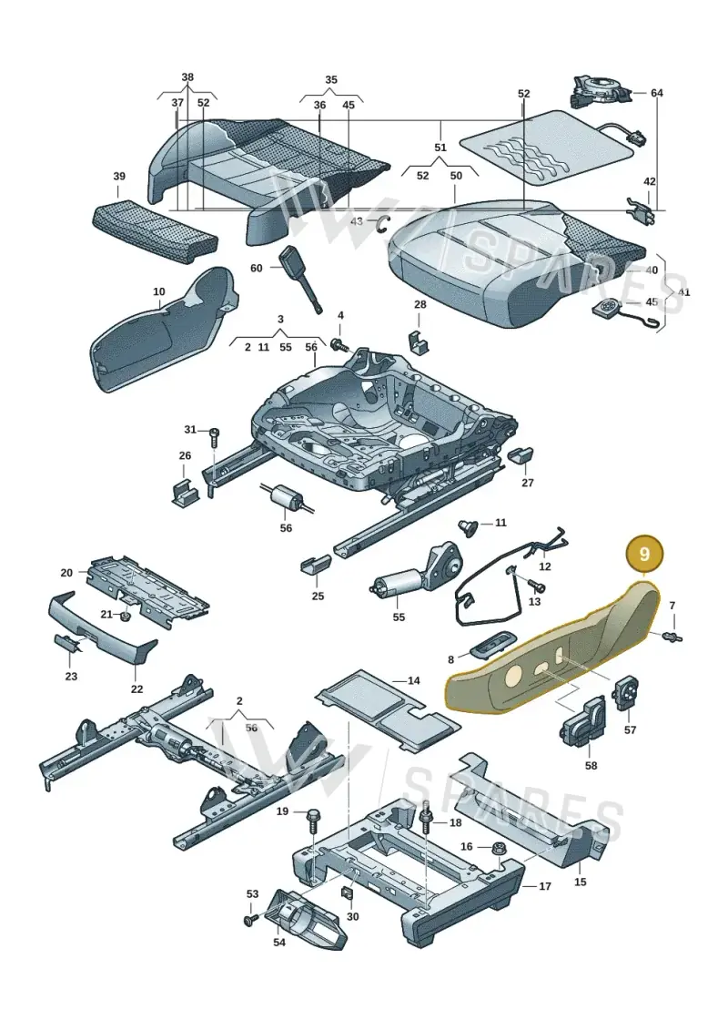 7T0881313AC2JV — Volkswagen Multivan (2021-) diagram 7t0881100, position 9