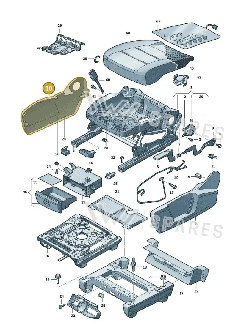 7T0881314AA2JV — Volkswagen Multivan (2021-) diagram 7t0881000, position 10