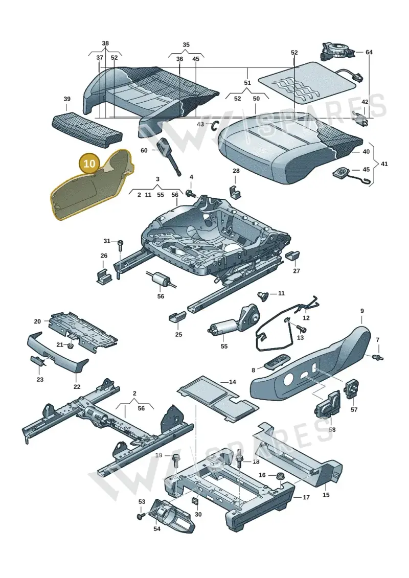 7T0881314AB2JV — Volkswagen Multivan (2021-) diagram 7t0881100, position 10