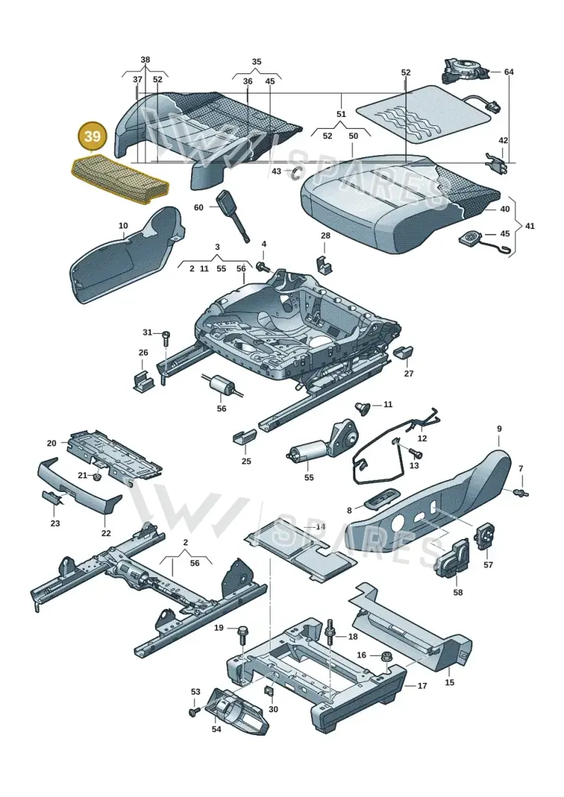 7T0881439B — Volkswagen Multivan (2021-) diagram 7t0881100, position 39