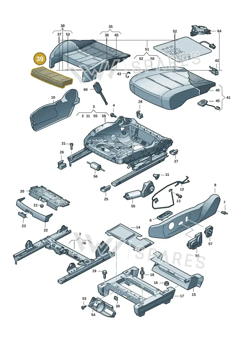 7T0881439C — Volkswagen Multivan (2021-) diagram 7t0881100, position 39