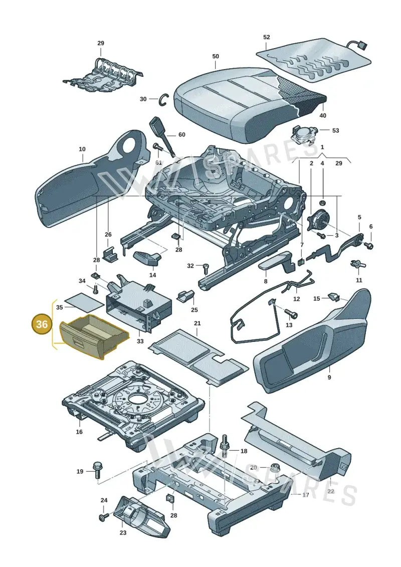 7T0882602A2JV — Volkswagen Multivan (2021-) diagram 7t0881000, position 36