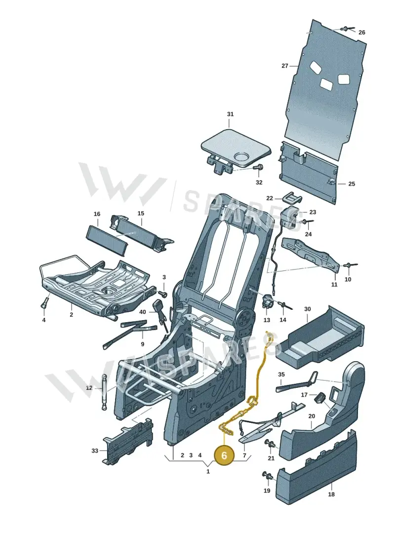 7T0883257 — Volkswagen Multivan (2021-) diagram 7t0885050, position 6