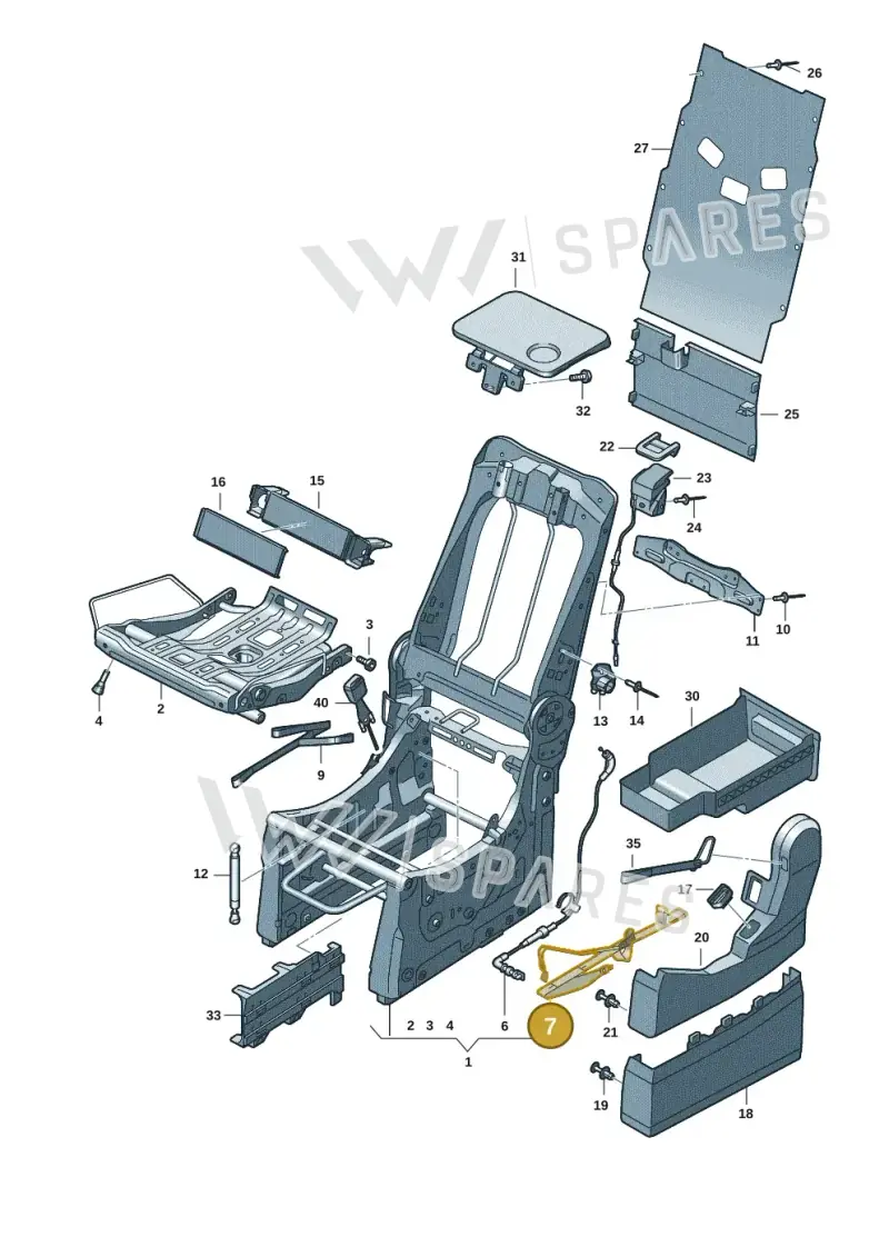 7T0883385 — Volkswagen Multivan (2021-) diagram 7t0885050, position 7