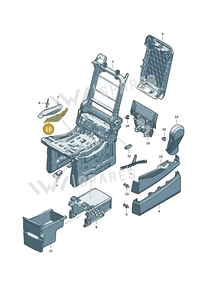 7T08836872JV — Volkswagen Multivan (2021-) diagram 7t0885070, position 10