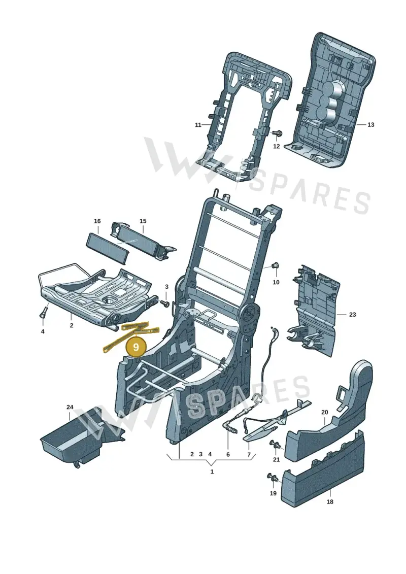 7T0883875BJU5 — Volkswagen Multivan (2021-) diagram 7t0888000, position 9