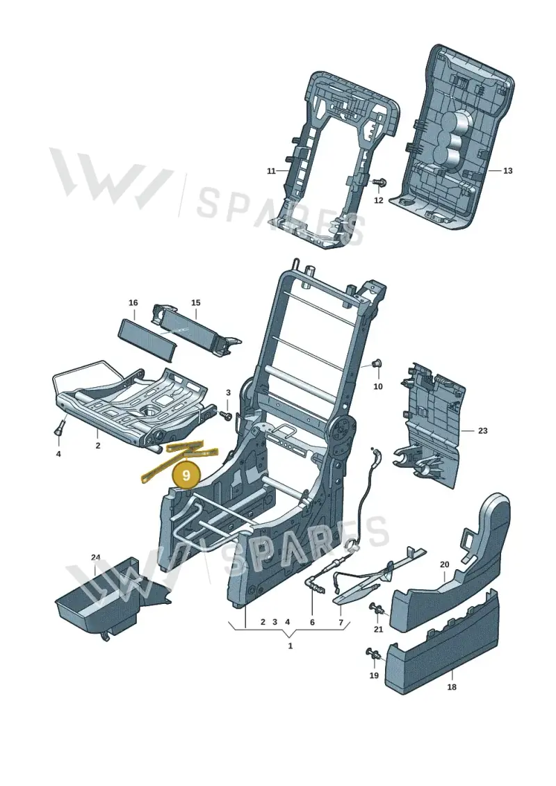 7T0883875CJU5 — Volkswagen Multivan (2021-) diagram 7t0888000, position 9