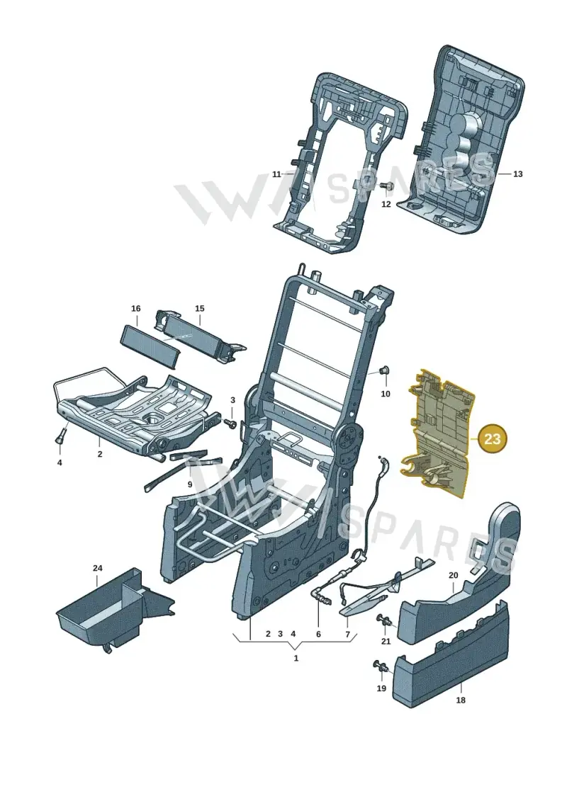 7T0883891C2JV — Volkswagen Multivan (2021-) diagram 7t0888000, position 23