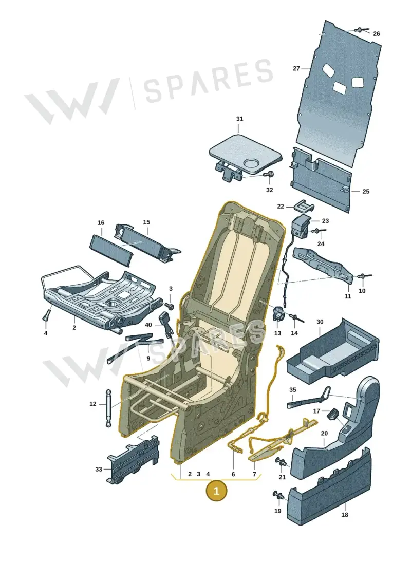 7T0885063AA — Volkswagen Multivan (2021-) diagram 7t0885050, position 1