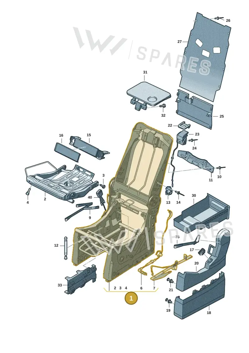 7T0885063T — Volkswagen Multivan (2021-) diagram 7t0885050, position 1