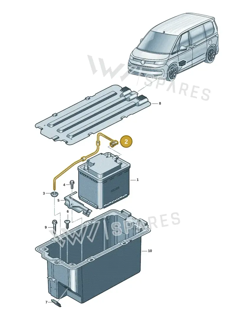 7T0915500 — Volkswagen Multivan (2021-) diagram 7t0915010, position 2