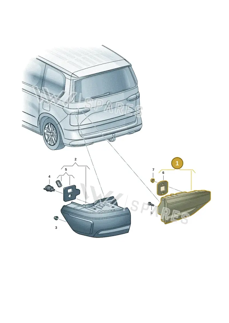 7T0945093 — Volkswagen Multivan (2021-) diagram 7t0945010, position 1
