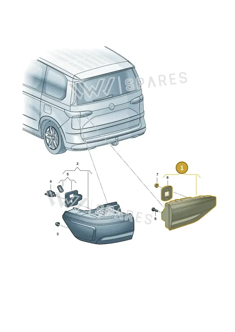 7T0945094A — Volkswagen Multivan (2021-) diagram 7t0945010, position 1