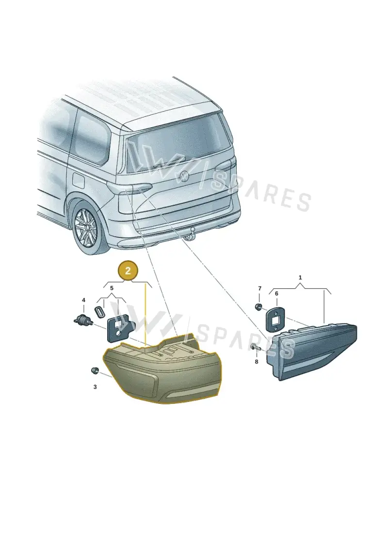 7T0945095D — Volkswagen Multivan (2021-) diagram 7t0945010, position 2