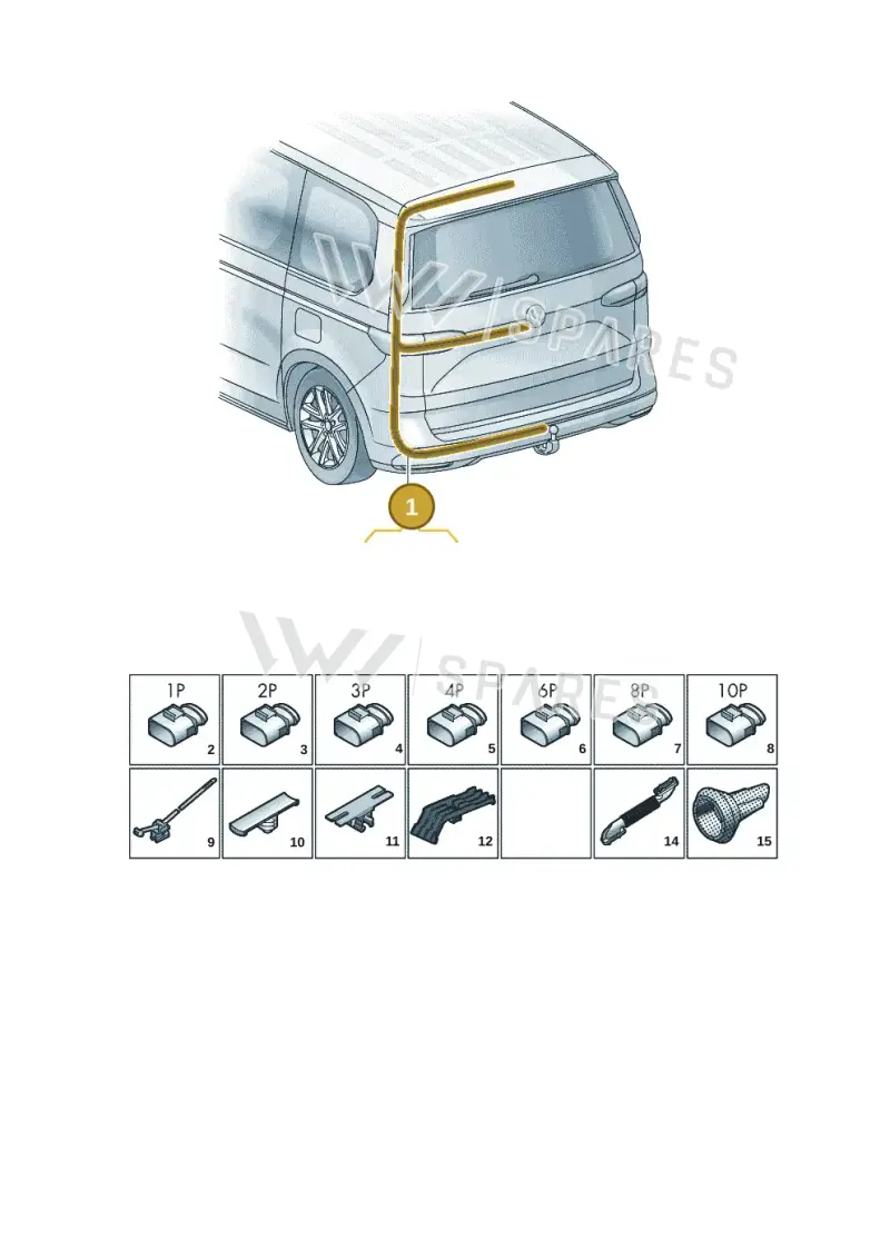 7T0971145AF — Volkswagen Multivan (2021-2025) diagram 7t0972810, position 1
