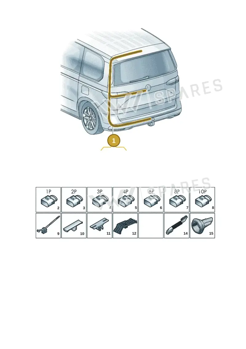 7T0971145AJ — Volkswagen Multivan (2021-2025) diagram 7t0972810, position 1