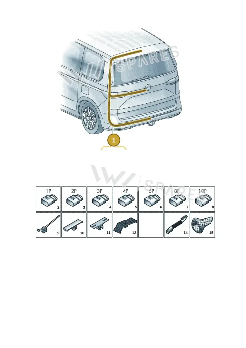 7T0971145AK — Volkswagen Multivan (2021-2025) diagram 7t0972810, position 1
