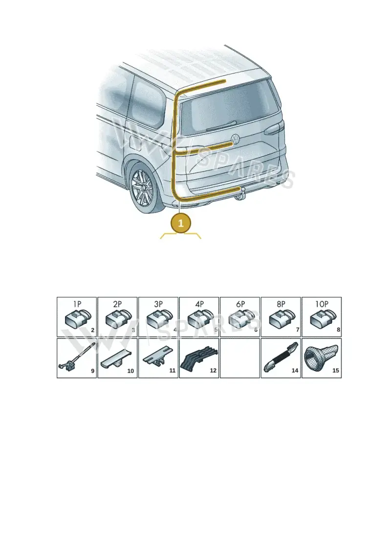 7T0971145G — Volkswagen Multivan (2021-2025) diagram 7t0972810, position 1