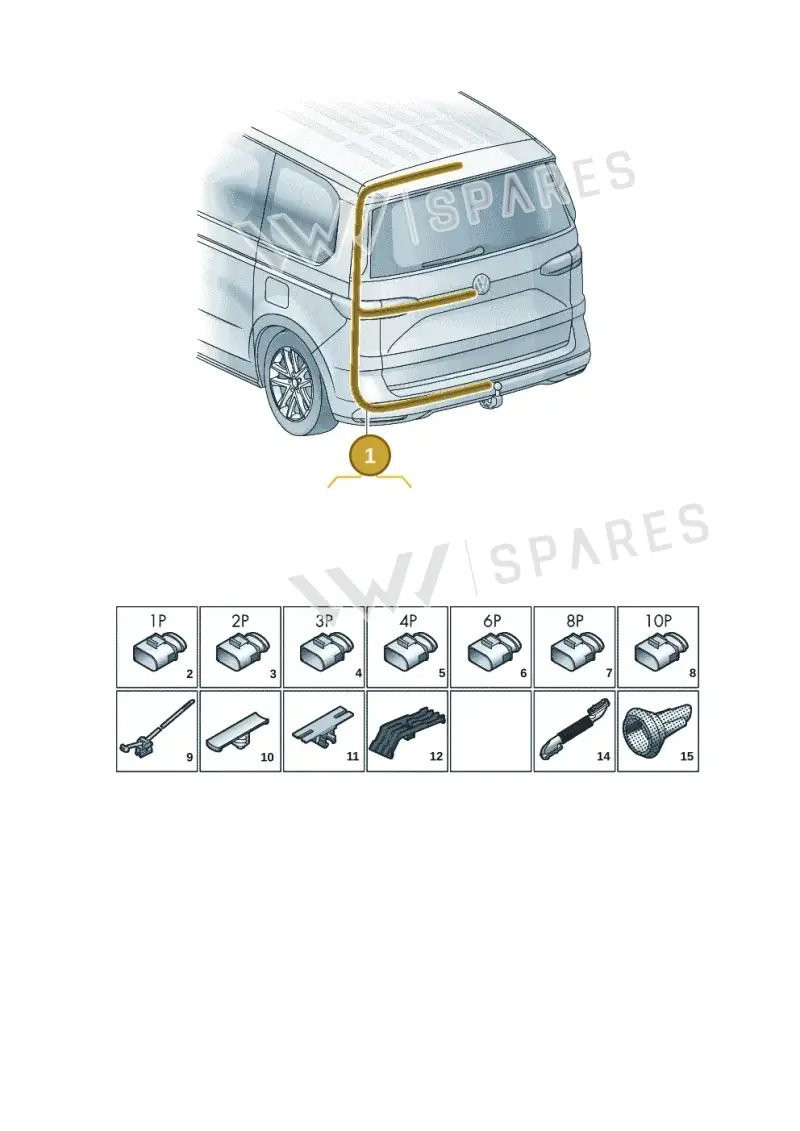 7T0971145K — Volkswagen Multivan (2021-2025) diagram 7t0972810, position 1