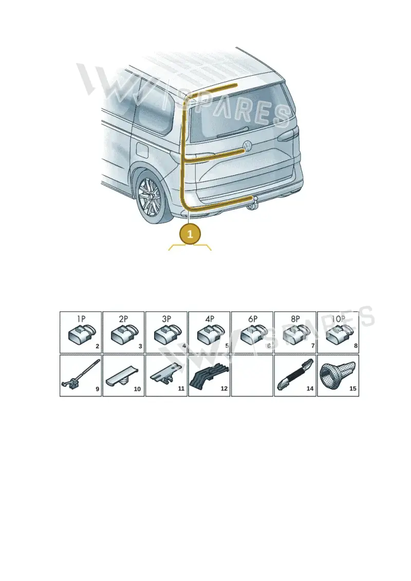 7T0971145N — Volkswagen Multivan (2021-2025) diagram 7t0972810, position 1