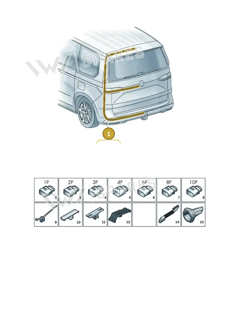 7T0971145S — Volkswagen Multivan (2021-2025) diagram 7t0972810, position 1