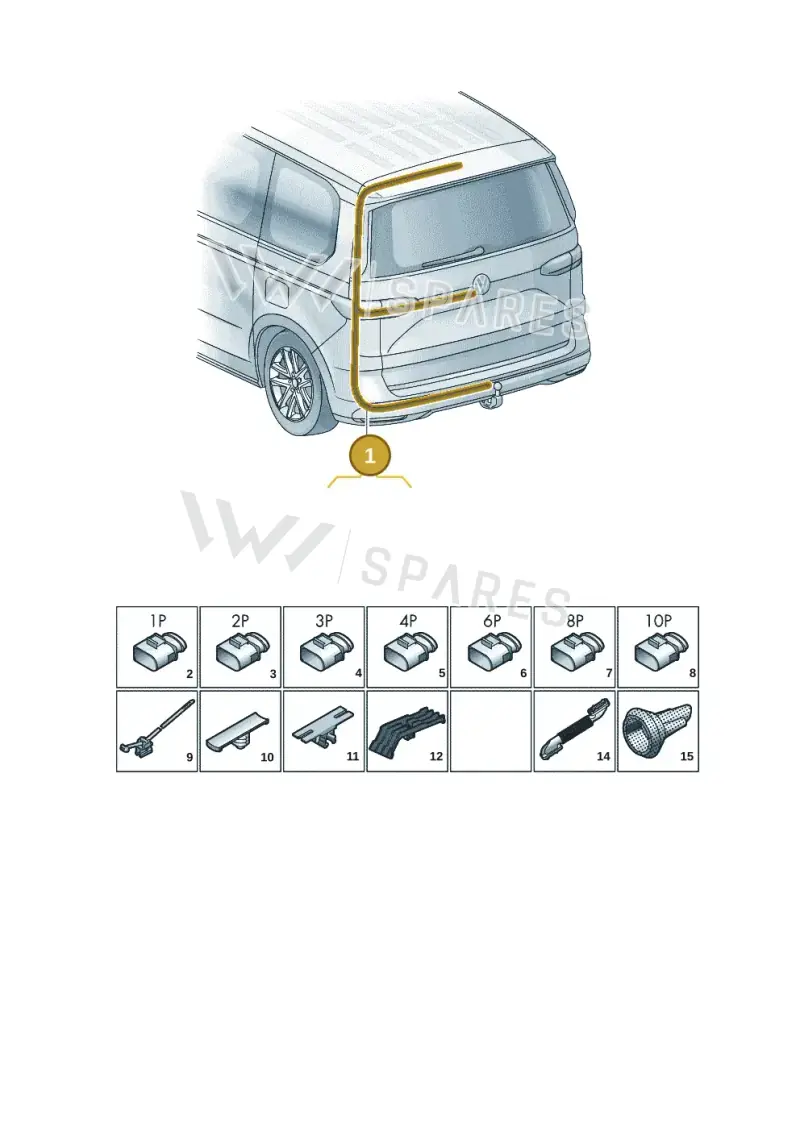 7T0971145T — Volkswagen Multivan (2021-2025) diagram 7t0972810, position 1