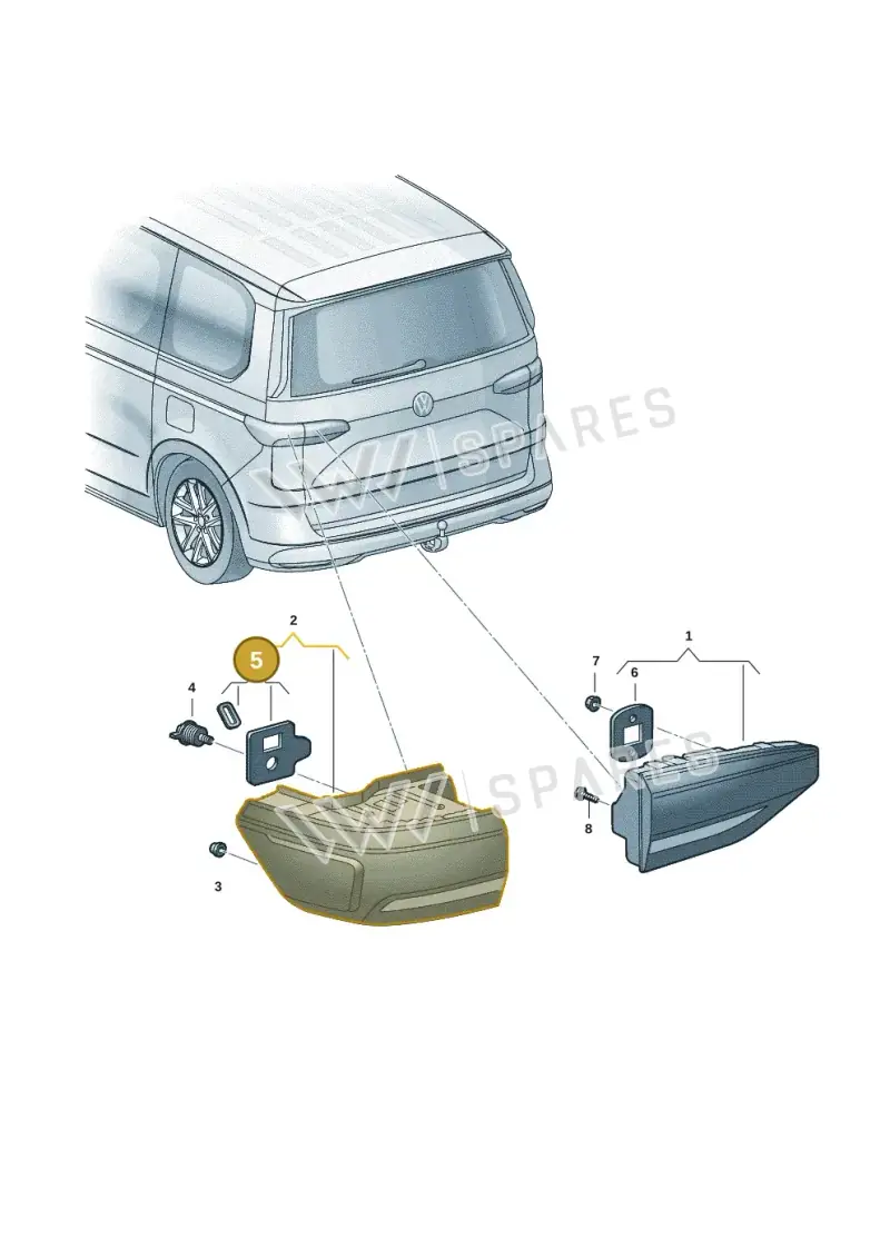 7T0998191 — Volkswagen Multivan (2021-) diagram 7t0945010, position 5