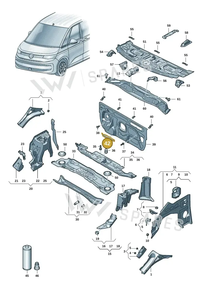 7T1803177 — Volkswagen Multivan (2021-) diagram 7t0805200, position 42