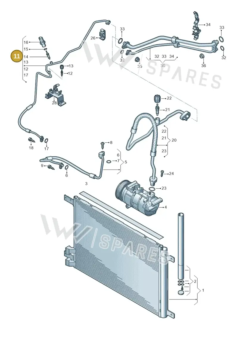 7T1816741B — Volkswagen Multivan (2021-) diagram 7t0260400, position 11