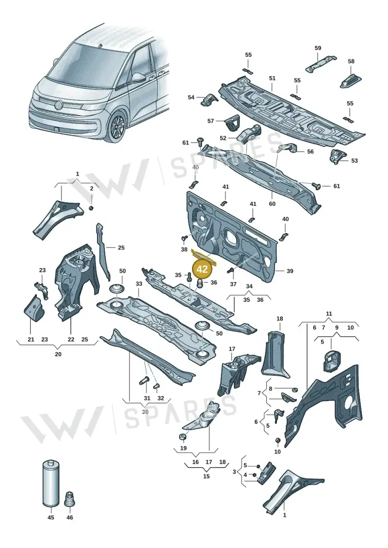 7T2803177 — Volkswagen Multivan (2021-) diagram 7t0805200, position 42