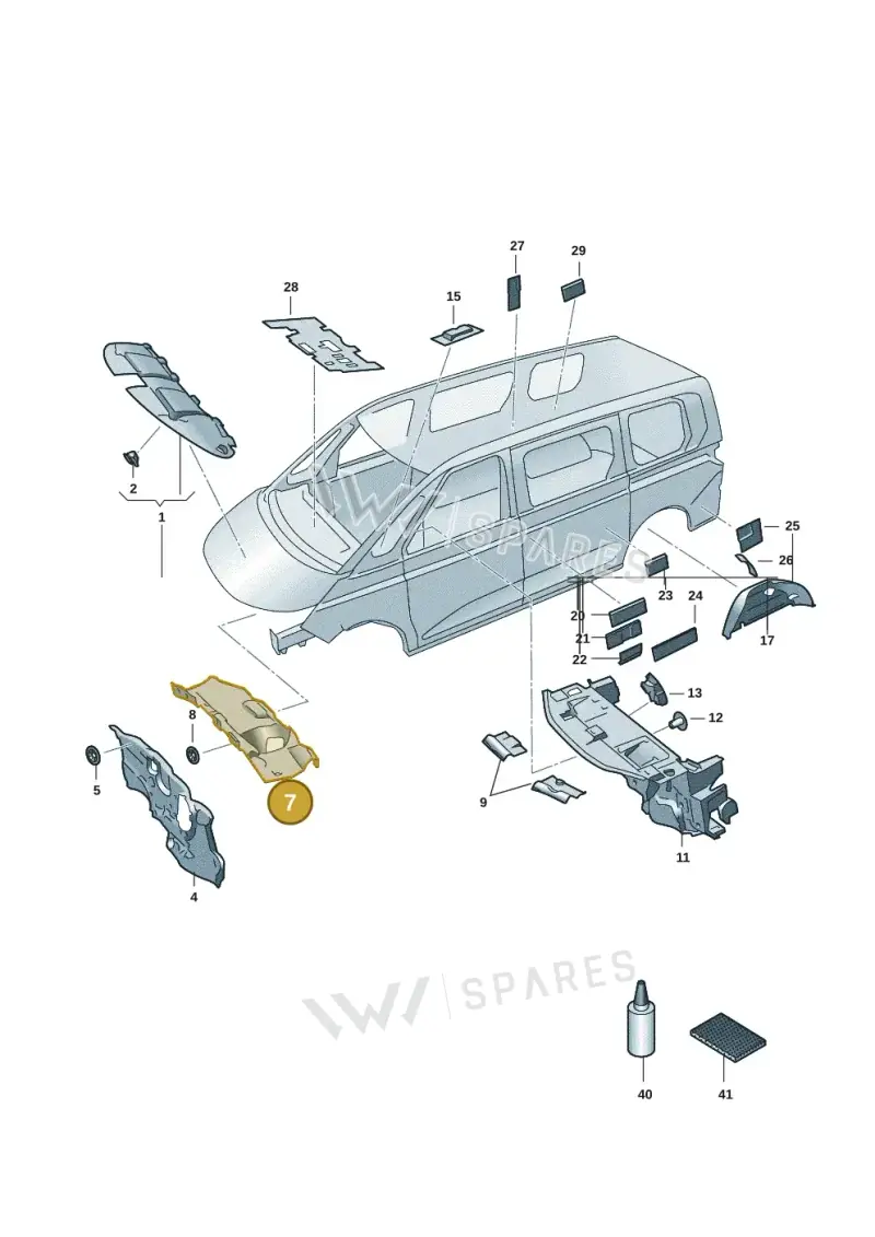 7T2864231 — Volkswagen Multivan (2021-) diagram 7t0863200, position 7