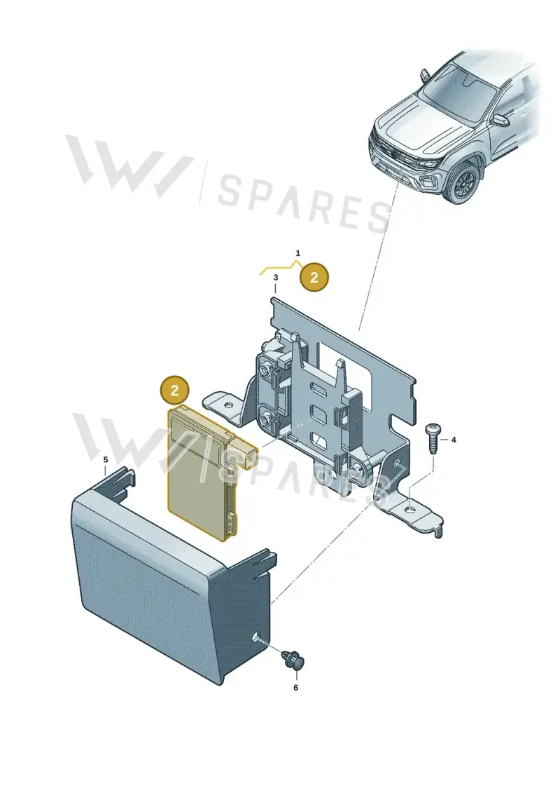 7TG907567 — Volkswagen Amarok (2022-2025) diagram 2hb907600, position 2