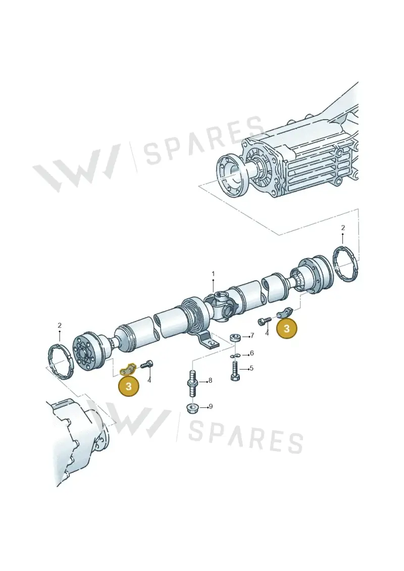803407357 — Volkswagen PASSAT/4MOTION/W8 (2002-2005) diagram 119521100, position 3