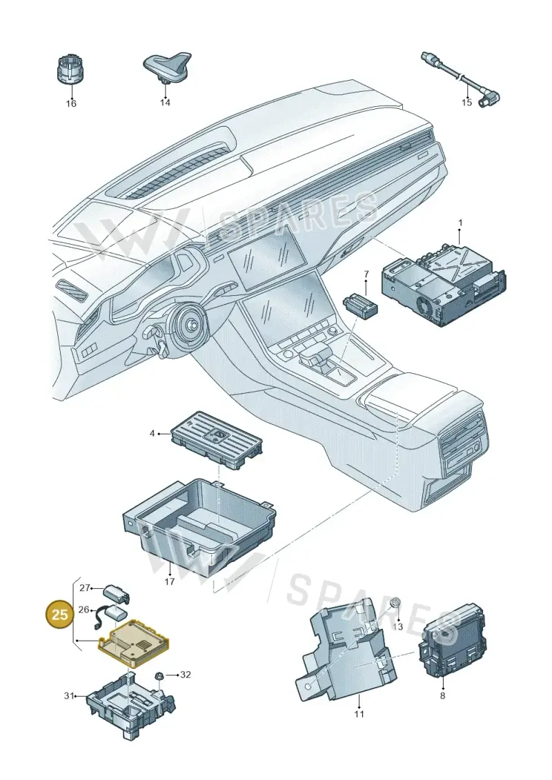 80D035285A — Audi RS Q8 (2019-2025) diagram 429035055, position 25