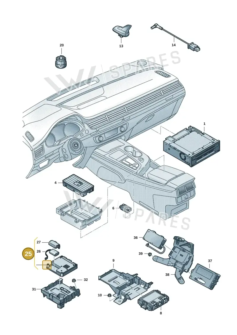 80D035285A — Audi Q7 (2015-2025) diagram 859035056, position 25