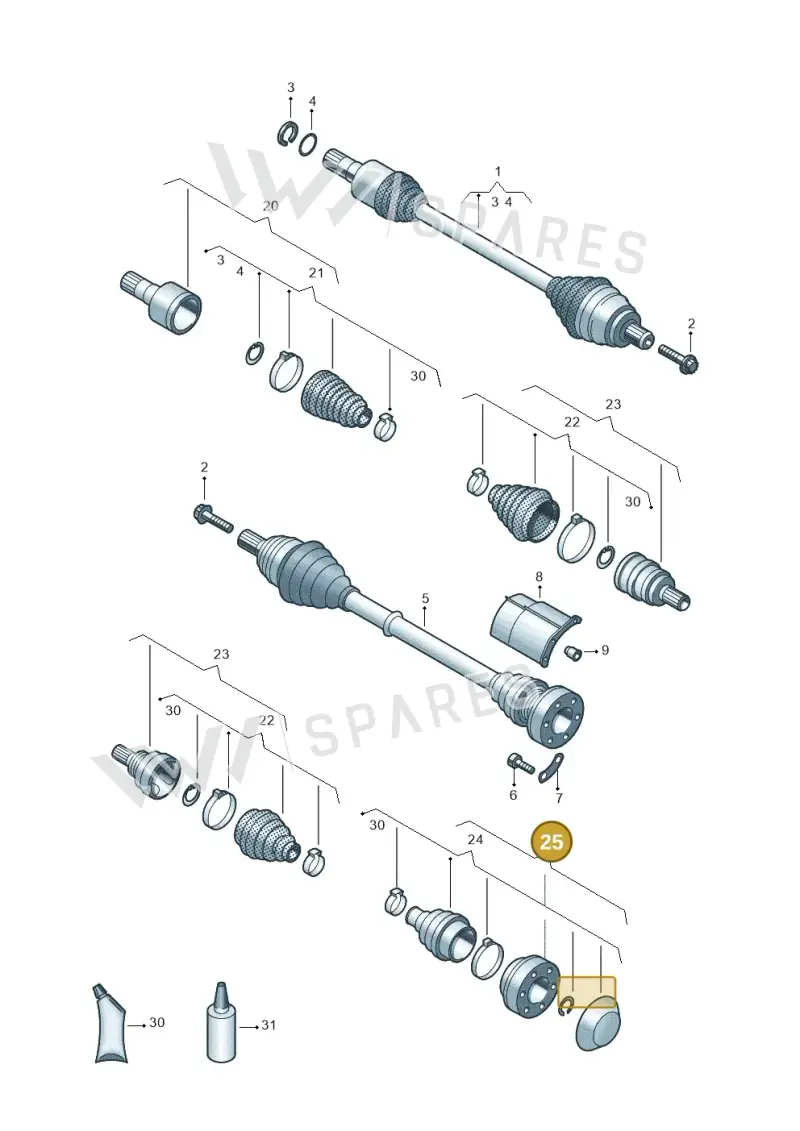81A498103AX — Volkswagen T-Roc BlueMotion (2017-2024) diagram 827407350, position 25