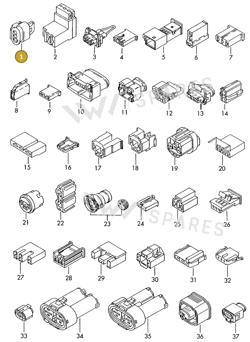 81A973703 — Volkswagen 1J0 platform diagram 198970300, position 1