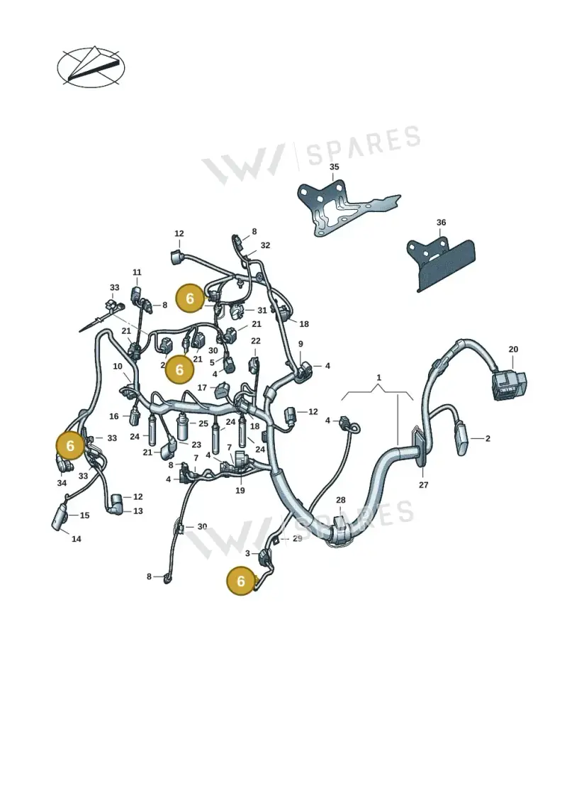 81A973703 — Volkswagen Transport. multivan (2019-2024) diagram 7em971007, position 6