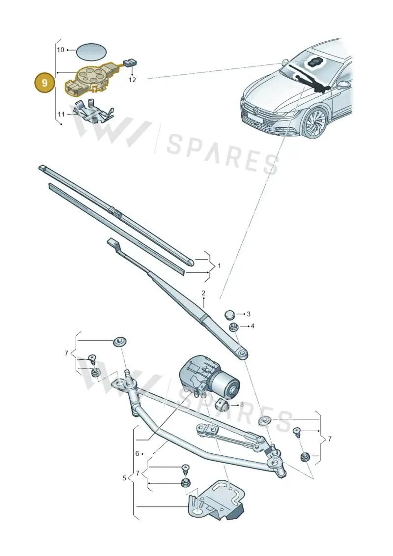 81D907253 — Volkswagen Arteon (2017-2025) diagram 828955000, position 9