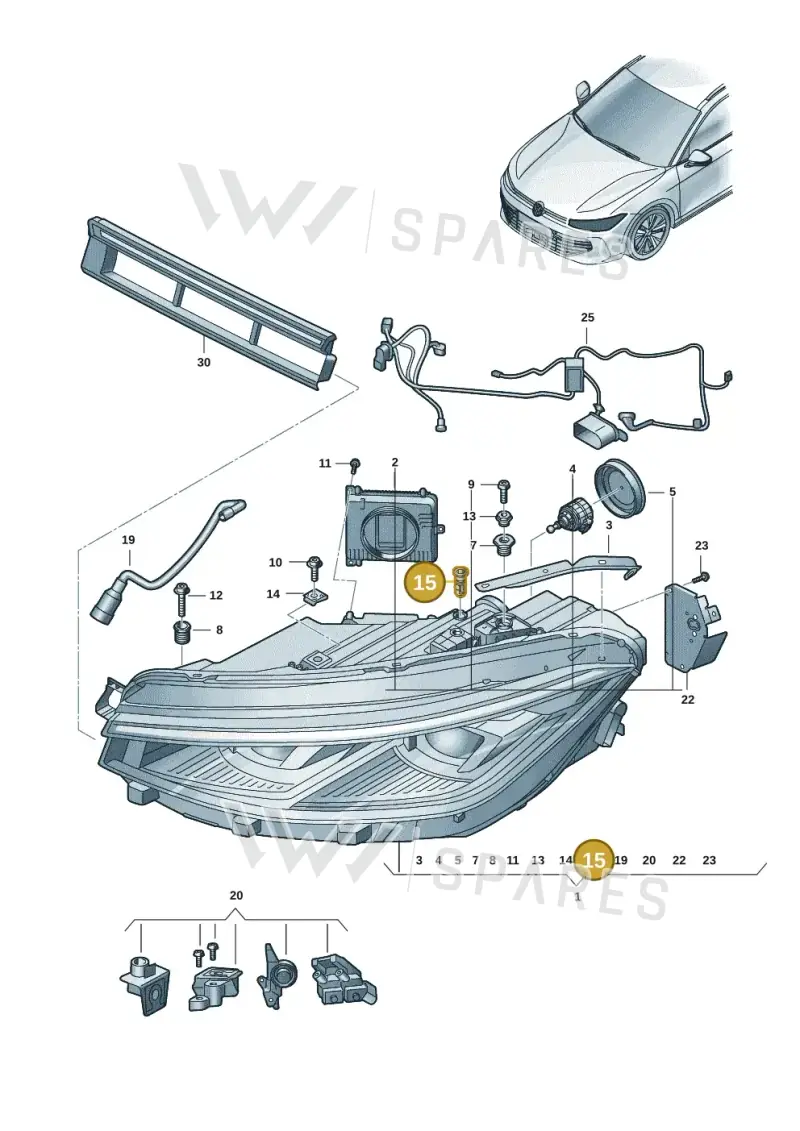 82A941741 — Volkswagen Passat estate (2023-) diagram 3j0941020, position 15
