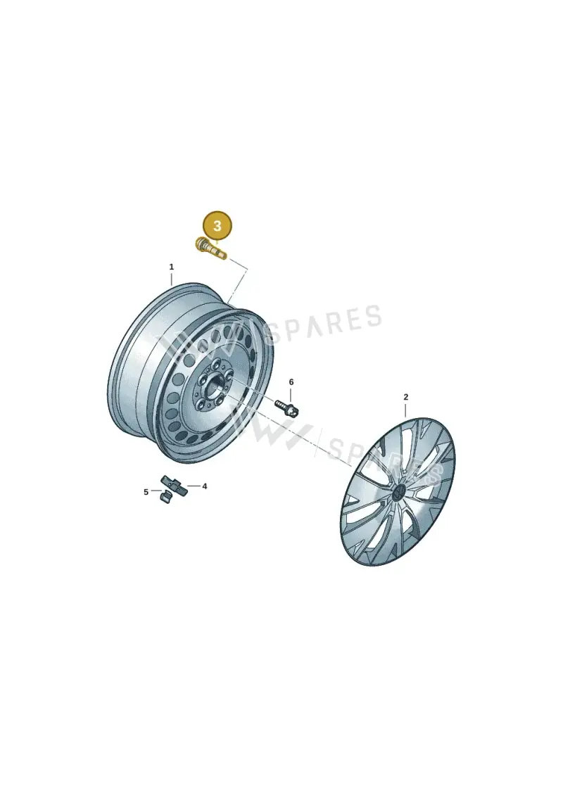 839601361A — Volkswagen Taigo (2021-2024) diagram 2f0601100, position 3