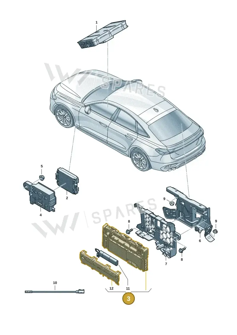 85E035282D — Audi A5 Limousine (2024-2025) diagram 8wh035550, position 3