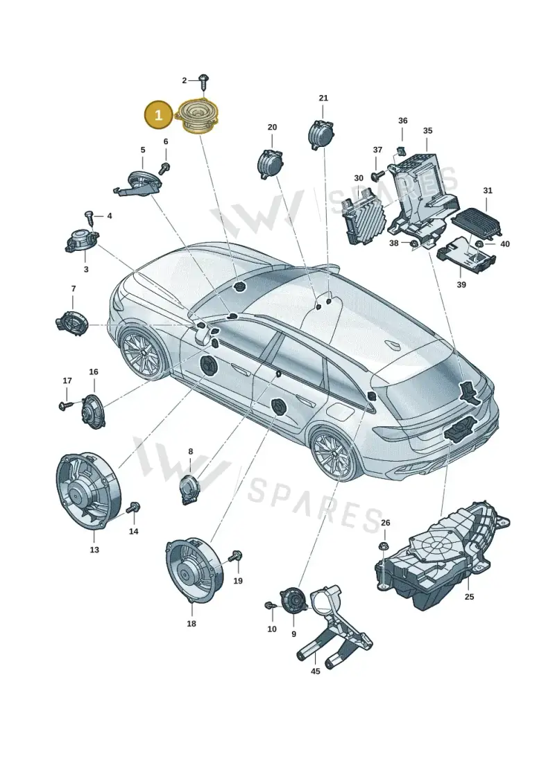 85E035303A — Audi A5 Limousine (2024-2025) diagram 8wh035350, position 1