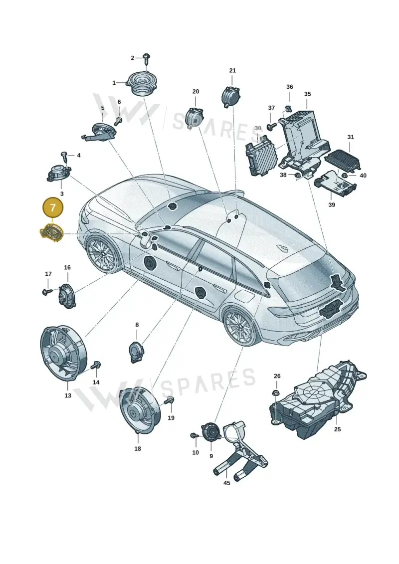 85E035398 — Audi A5 Limousine (2024-2025) diagram 8wh035350, position 7