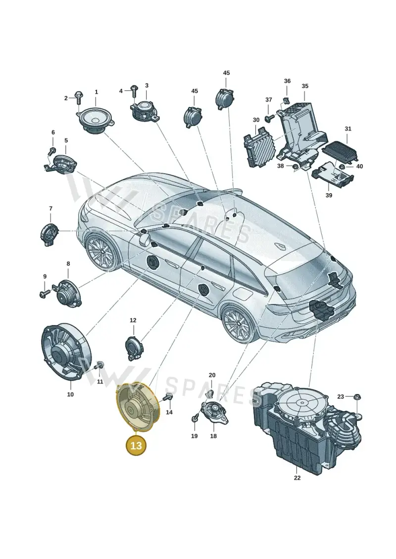 85E035411 — Audi A5 Avant (2024-2025) diagram 4pa035350, position 13