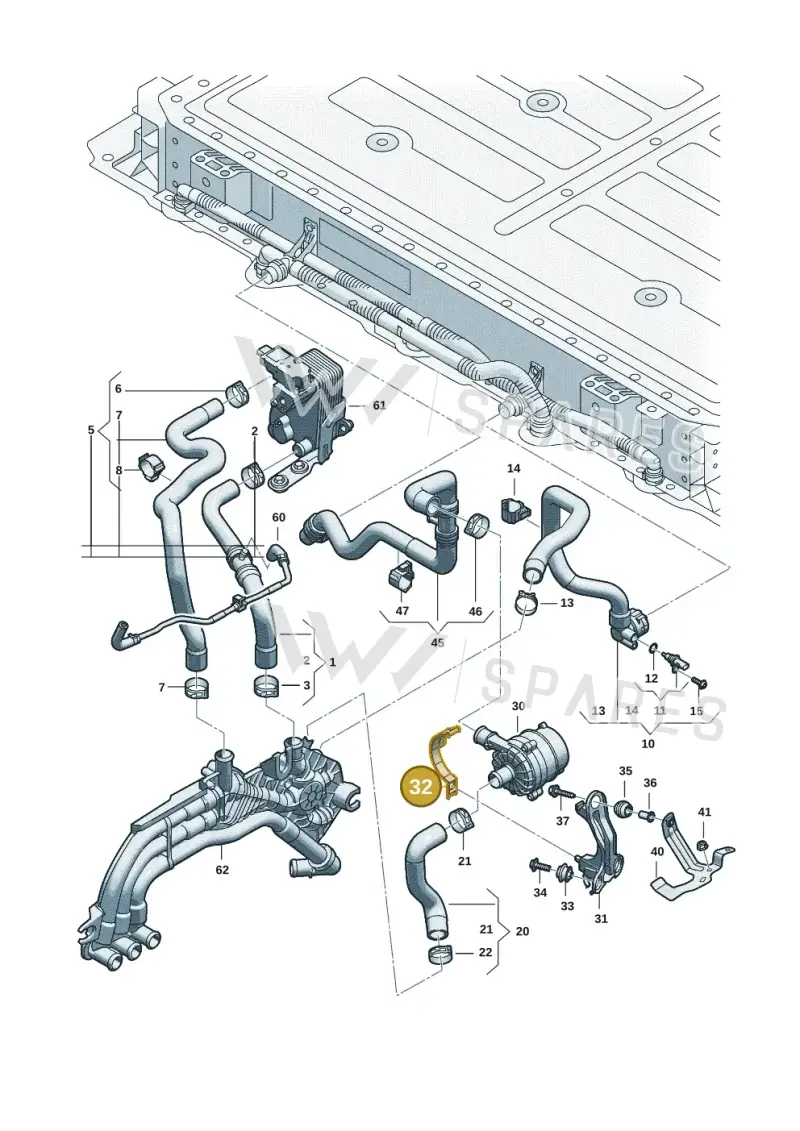 85E121097A — Audi Q6 e-tron (2023-2025) diagram f5s121010, position 32