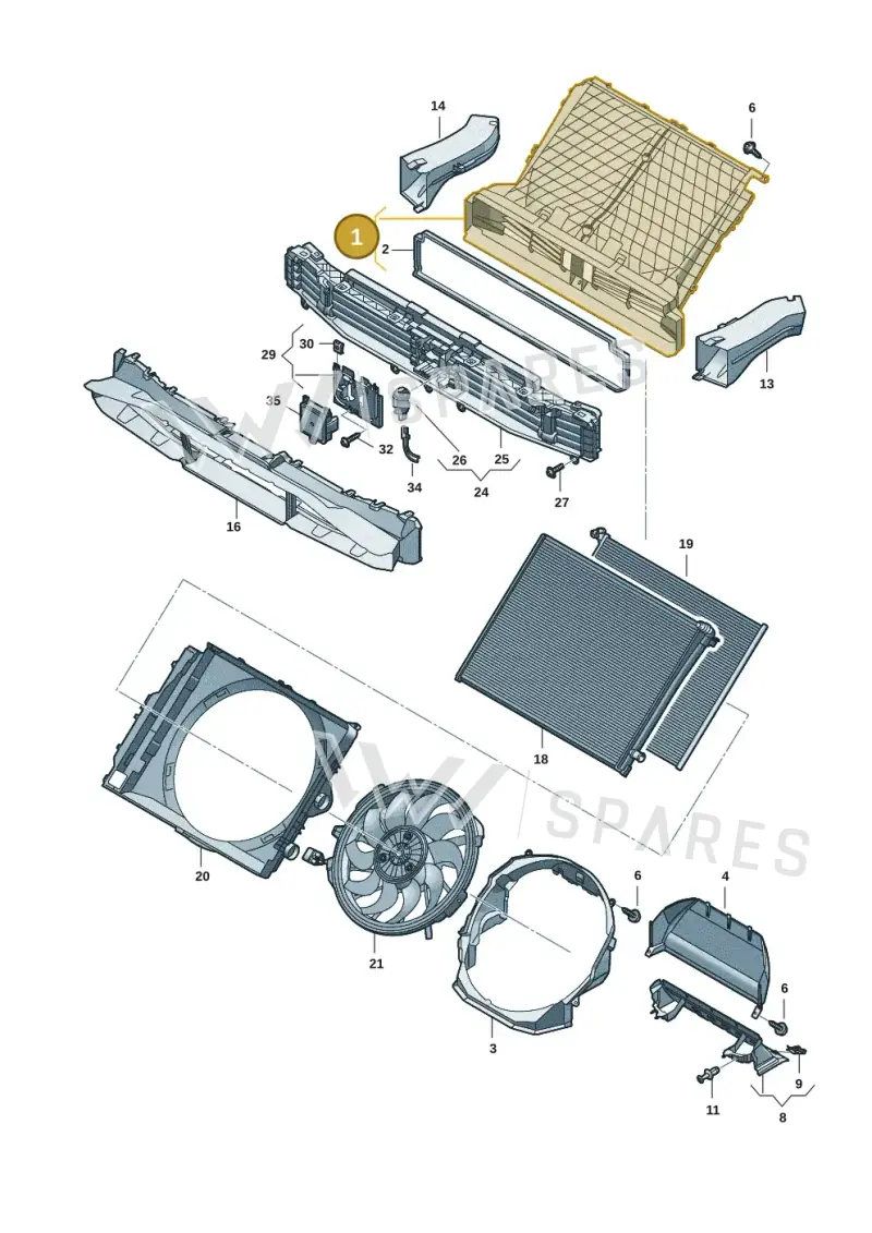 85E121286 — Audi Q6 e-tron (2023-2025) diagram f5s121990, position 1