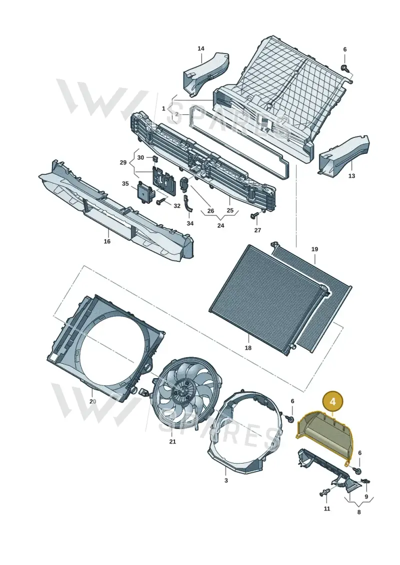 85E121293 — Audi Q6 e-tron (2023-2025) diagram f5s121990, position 4